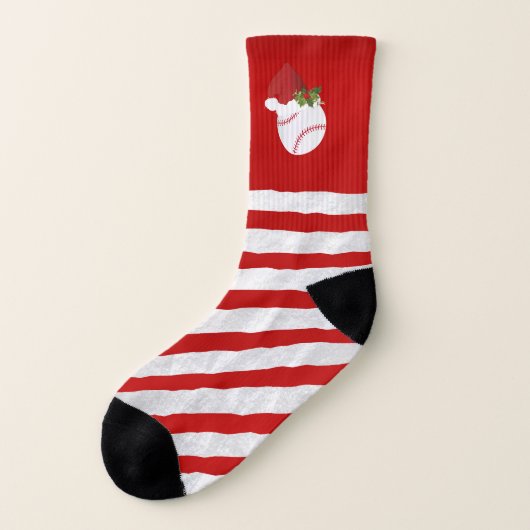 Frohe Weihnachten Baseball Socken (Links - Außen)