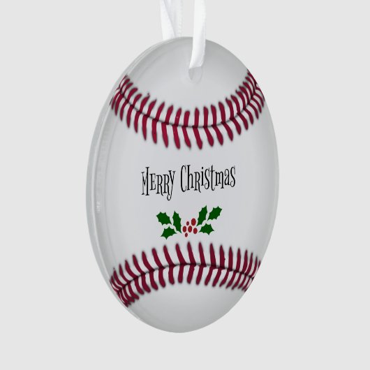 Frohe Weihnachten, Baseball-Thema, Ornament (Vorderseite)