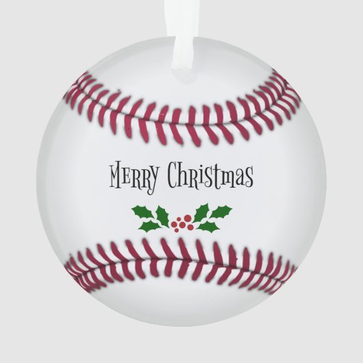 Frohe Weihnachten, Baseball-Thema, Ornament (Rückseite)