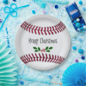 Frohe Weihnachten, Baseball-Thema, Pappteller (Party)