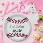 Frohe Weihnachten, Baseball-Thema, Pappteller (Party)