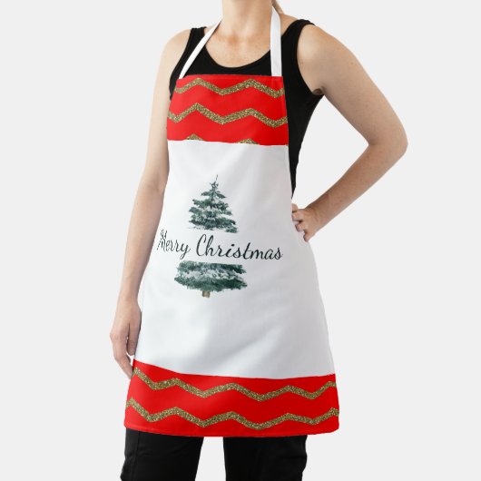 Frohe Weihnachten Basic All-Over Print Schürze (InSitu)