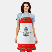 Frohe Weihnachten Basic All-Over Print Schürze (Getragen)