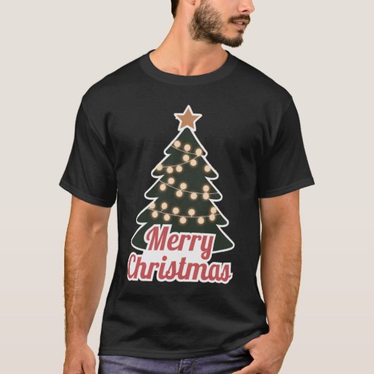 Frohe Weihnachten Basic Dark T - Shirt: Festive Ne T-Shirt (Vorderseite)