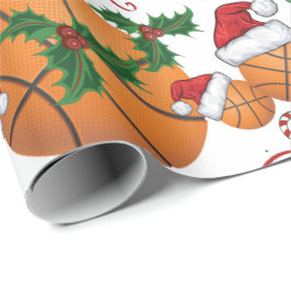 Frohe Weihnachten Basketball Santa Geschenkpapier