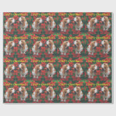 Frohe Weihnachten Basset Hound Geschenkpapier (Flach)