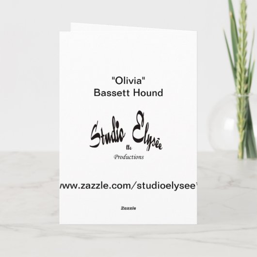 Frohe Weihnachten Basset Hounds (Rückseite)