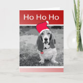 Frohe Weihnachten Basset Hounds (Vorderseite)