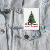 Frohe Weihnachten. Baum (Design 1) mit Geschenken Button (Insitu)