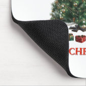 Frohe Weihnachten. Baum (Design 1) mit Geschenken Mousepad (Ecke)
