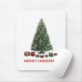 Frohe Weihnachten. Baum (Design 1) mit Geschenken Mousepad (Mit Mouse)