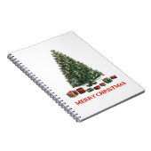 Frohe Weihnachten. Baum (Design 1) mit Geschenken Notizblock (Rechte Seite)
