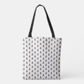 Frohe Weihnachten. Baum (Design 1) mit Geschenken Tasche (Rückseite)