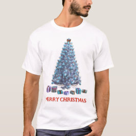 Frohe Weihnachten. Baum (Design 2) mit Geschenken T-Shirt