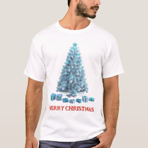 Frohe Weihnachten. Baum (Design 4) mit Geschenken T-Shirt