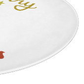 Frohe Weihnachten+Baum-Design Schneidebrett (Ecke)