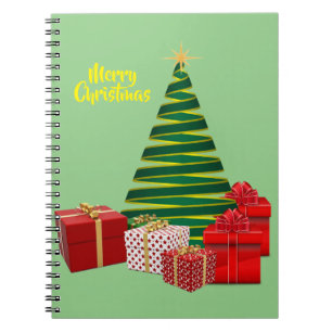 Frohe Weihnachten ~ Baum mit Geschenken Notizblock