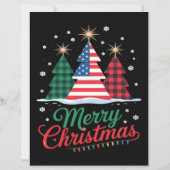 Frohe Weihnachten Baum US Flagge Santa Essential (Rückseite)