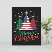 Frohe Weihnachten Baum US Flagge Santa Essential (Stehend Vorderseite)
