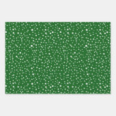 Frohe Weihnachten, Bäume, Polka Punkte grüner Urla Geschenkpapier Set (Vorderseite 3)