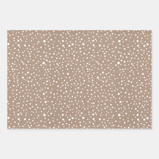 Frohe Weihnachten, Bäume, Polka Punkte rustikalen  Geschenkpapier Set (Vorderseite 3)