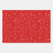 Frohe Weihnachten, Bäume und Polka Punkte roten Ur Geschenkpapier Set (Vorderseite 3)