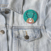 Frohe Weihnachten: Beagle Illustration Art Button (Beispiel)