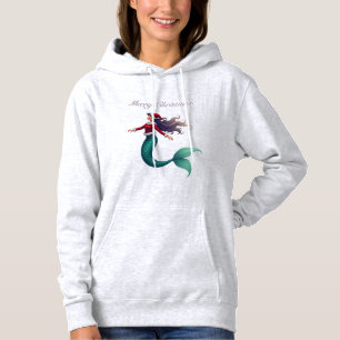 Frohe Weihnachten Beautiful Mermaid Hoodie