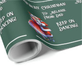 Frohe Weihnachten! BEHALT AUF TANZEN Geschenkpapier (Rolleneckpunkt)