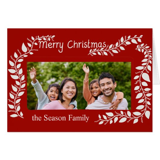 Frohe Weihnachten beherrscht Fotokarte (Vorderseite (Horizontal))