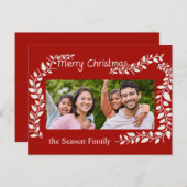 Frohe Weihnachten beherrscht Fotokarte Postkarte (Vorne/Hinten)