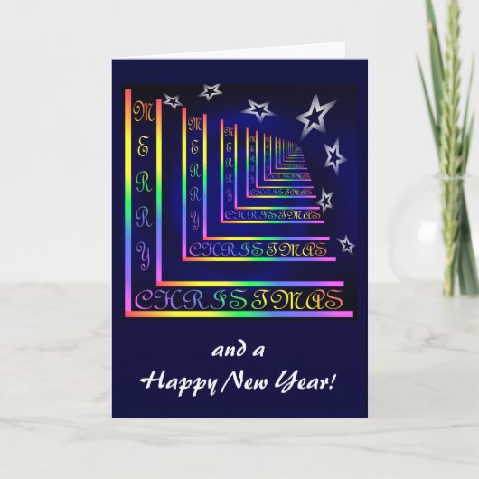 Frohe Weihnachten beim Regenbogendesign (Vorderseite)