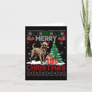 Frohe Weihnachten Belgisch Malinois Dog Lover Ugly Karte