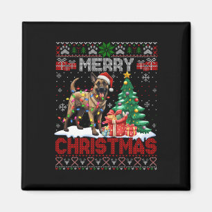 Frohe Weihnachten Belgisch Malinois Dog Lover Ugly Magnet