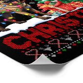 Frohe Weihnachten Belgisch Malinois Dog Lover Ugly Poster (Ecke)