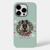 Frohe Weihnachten Belgisch Malinois Dog Xmas Case-Mate iPhone Hülle (Rückseite)