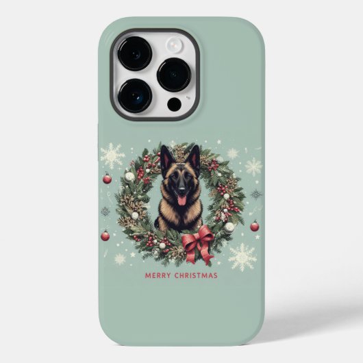 Frohe Weihnachten Belgisch Malinois Dog Xmas Case-Mate iPhone Hülle (Rückseite)