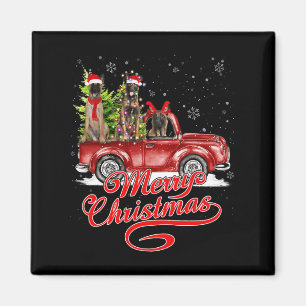 Frohe Weihnachten Belgisch Malinois Santa Reindeer Magnet
