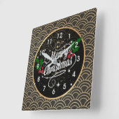 Frohe Weihnachten, beliebte Acrylmauer-Uhr Quadratische Wanduhr (Winkel)