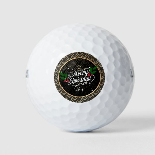 Frohe Weihnachten, beliebtes Design Golfball (Vorderseite)