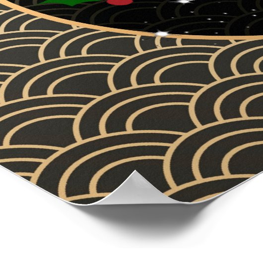 Frohe Weihnachten, beliebtes Design Poster (Ecke)