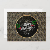 Frohe Weihnachten, beliebtes Design Postkarte (Vorne/Hinten)