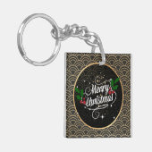 Frohe Weihnachten, beliebtes Design Schlüsselanhänger (Vorderseite links)