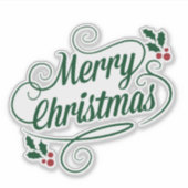 Frohe Weihnachten beliebtes Urlaubsdesign Aufkleber (Vorderseite)