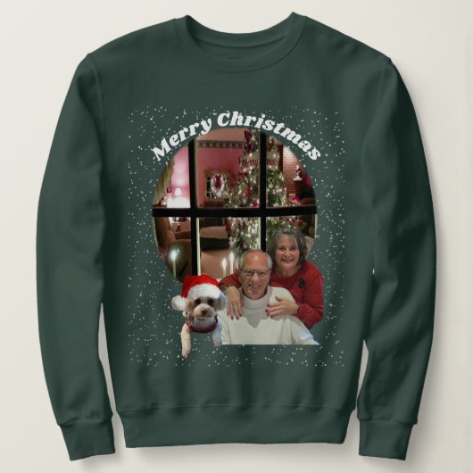 Frohe Weihnachten Bennetts grünes Sweatshirt (Design vorne)