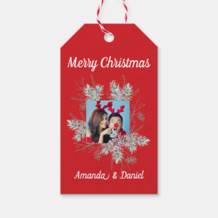 Frohe Weihnachten Benutzerdefiniert Text und Foto  Geschenkanhänger