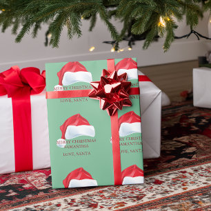 Frohe Weihnachten Benutzerdefinierte Liebe Santa Geschenkpapier