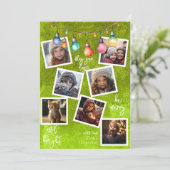 Frohe Weihnachten benutzerdefinierte Multi-Foto-Ka (Stehend Vorderseite)