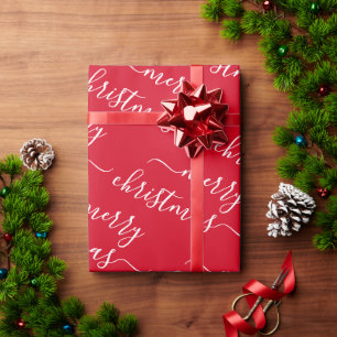 Frohe Weihnachten Benutzerdefinierter Text Elegant Geschenkpapier