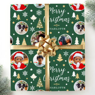 Frohe Weihnachten Benutzerdefiniertes Foto Festlic Geschenkpapier